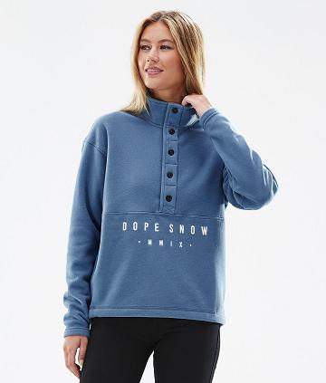 Dope Comfy W Vlies Dames Blauw Grijs | NLUT3854