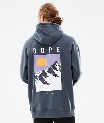 Dope Common Peak Hoodie Heren Blauw | NLPQ3002