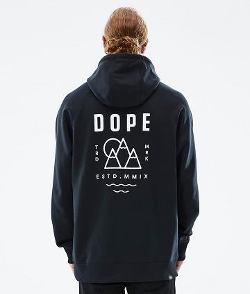 Dope Common Summit Hoodie Heren Zwart | NLEX3009