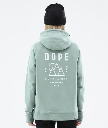 Dope Common W Summit Hoodie Dames Groen | NLFM3840