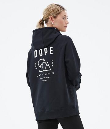 Dope Common W Summit Hoodie Dames Zwart | NLHK3838