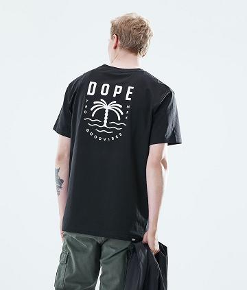 Dope Daily Palm T-shirts Heren Zwart | NLFM2980