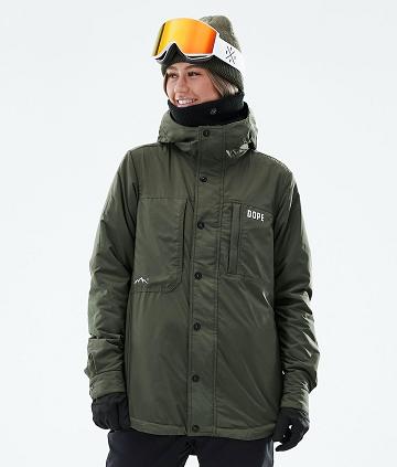 Dope Insulated W Snowboard Jassen Dames Olijfgroen Groen | NLPQ3487