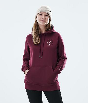 Dope Regular 2X-UP Hoodie Dames Bordeaux | NLGL3846