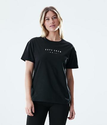 Dope Regular Range T-shirts Dames Zwart | NLHK3768