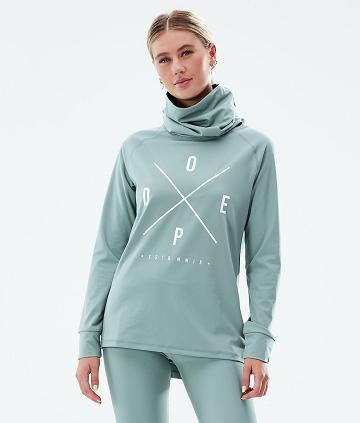 Dope Snuggle W 2X-Up Basislaag Top Dames Aqua | NLNB3889