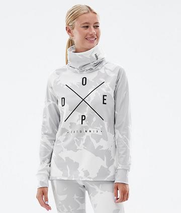 Dope Snuggle W 2X-Up Basislaag Top Dames Grijs Camo | NLPQ3896