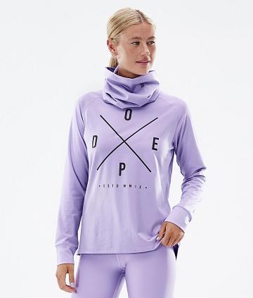 Dope Snuggle W 2X-Up Faded Basislaag Top Dames Paars | NLDN3900