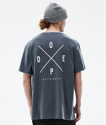 Dope Standard 2X-Up T-shirts Heren Blauw | NLUT2987