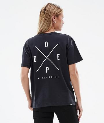 Dope Standard W 2X-Up T-shirts Dames Zwart | NLPQ3774