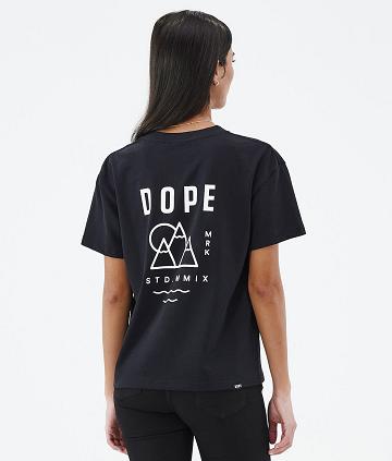 Dope Standard W Summit T-shirts Dames Zwart | NLMA3784