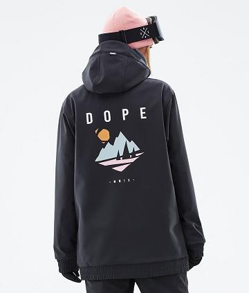 Dope Yeti W Pine Ski-jassen Dames Diepgroen Zwart | NLKI3713