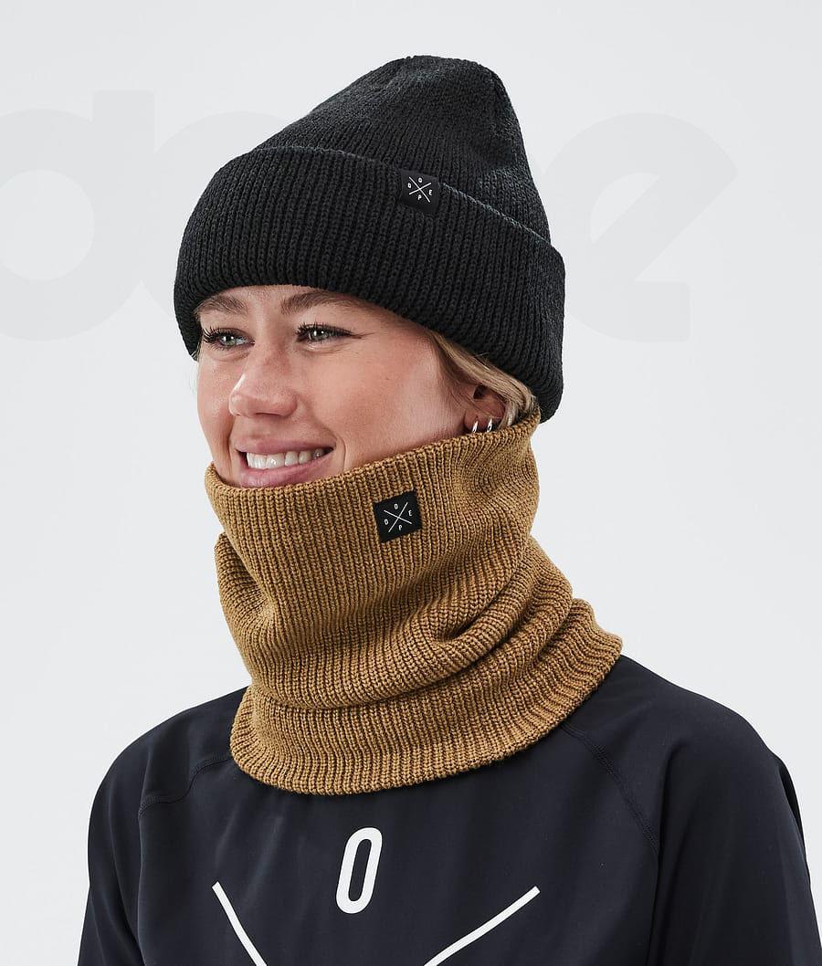 Dope 2X-UP Gebreid Masker Dames Goud | NLMA3965