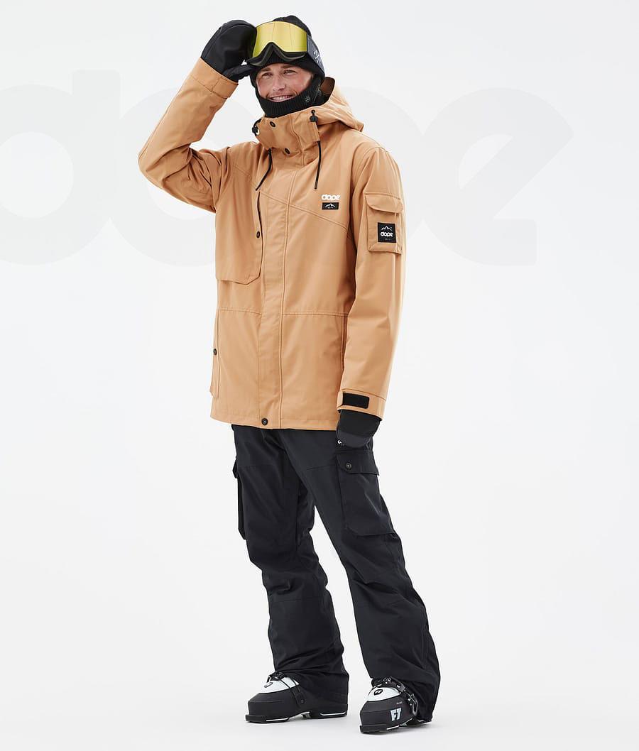 Dope Adept Ski-jassen Heren Khaki Geel | NLPQ2860