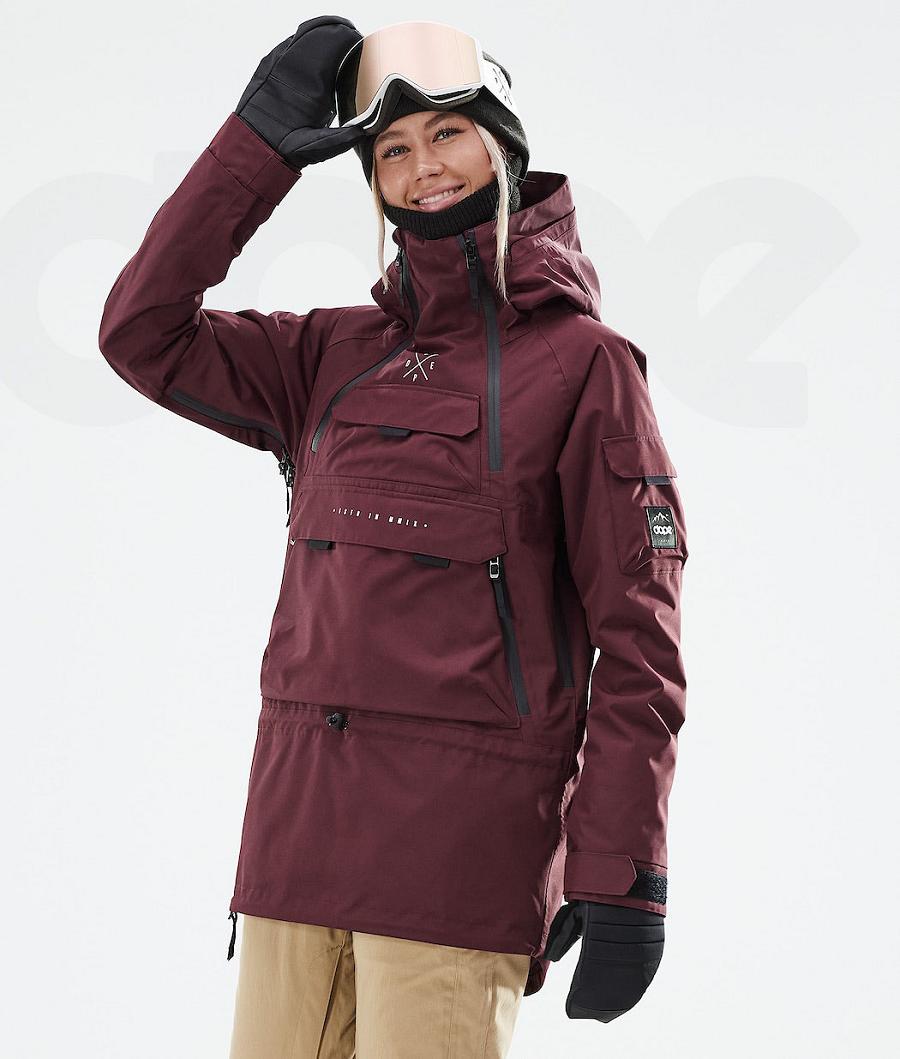 Dope Akin W 2021 Ski-jassen Dames Bordeaux | NLFM3587