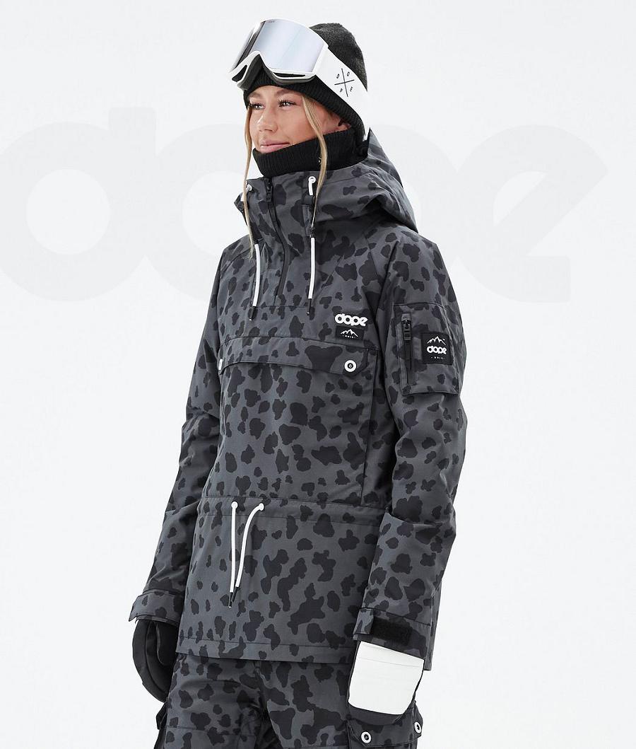 Dope Annok W Dots Ski-jassen Dames Zwart | NLXF3606