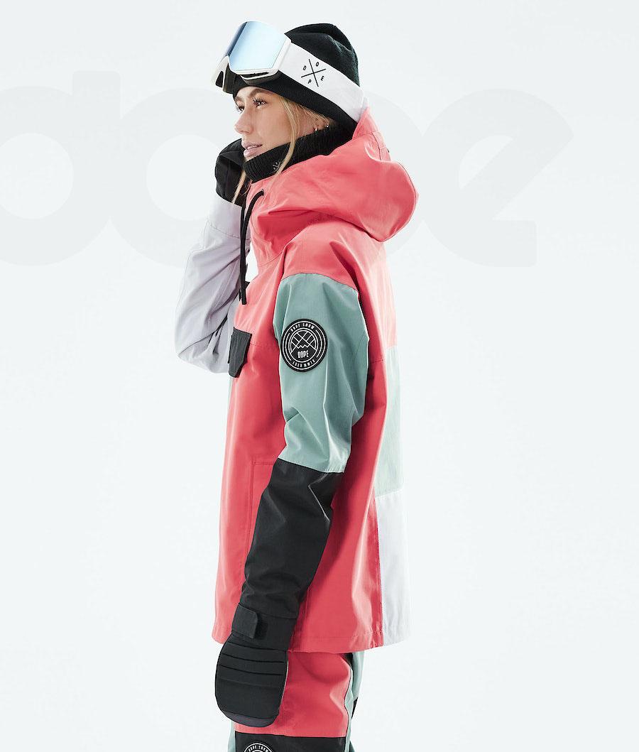 Dope Blizzard LE W Limited Edition Patchwork Snowboard Jassen Dames Rood Groen | NLWY3443