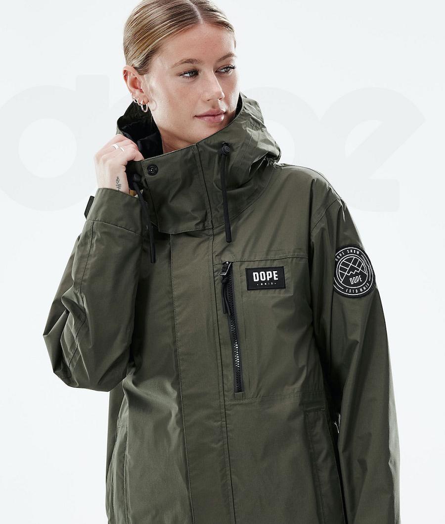 Dope Blizzard Light W Full Zip Outdoorjassen Dames Olijfgroen Groen | NLIS3724