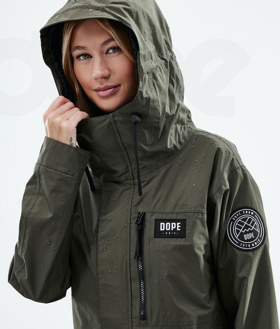 Dope Blizzard Light W Full Zip Outdoorjassen Dames Olijfgroen Groen | NLIS3724