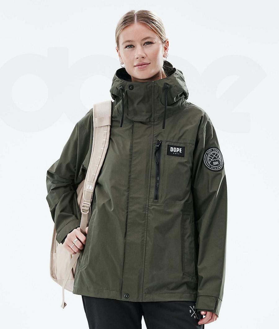 Dope Blizzard Light W Full Zip Outdoorjassen Dames Olijfgroen Groen | NLIS3724