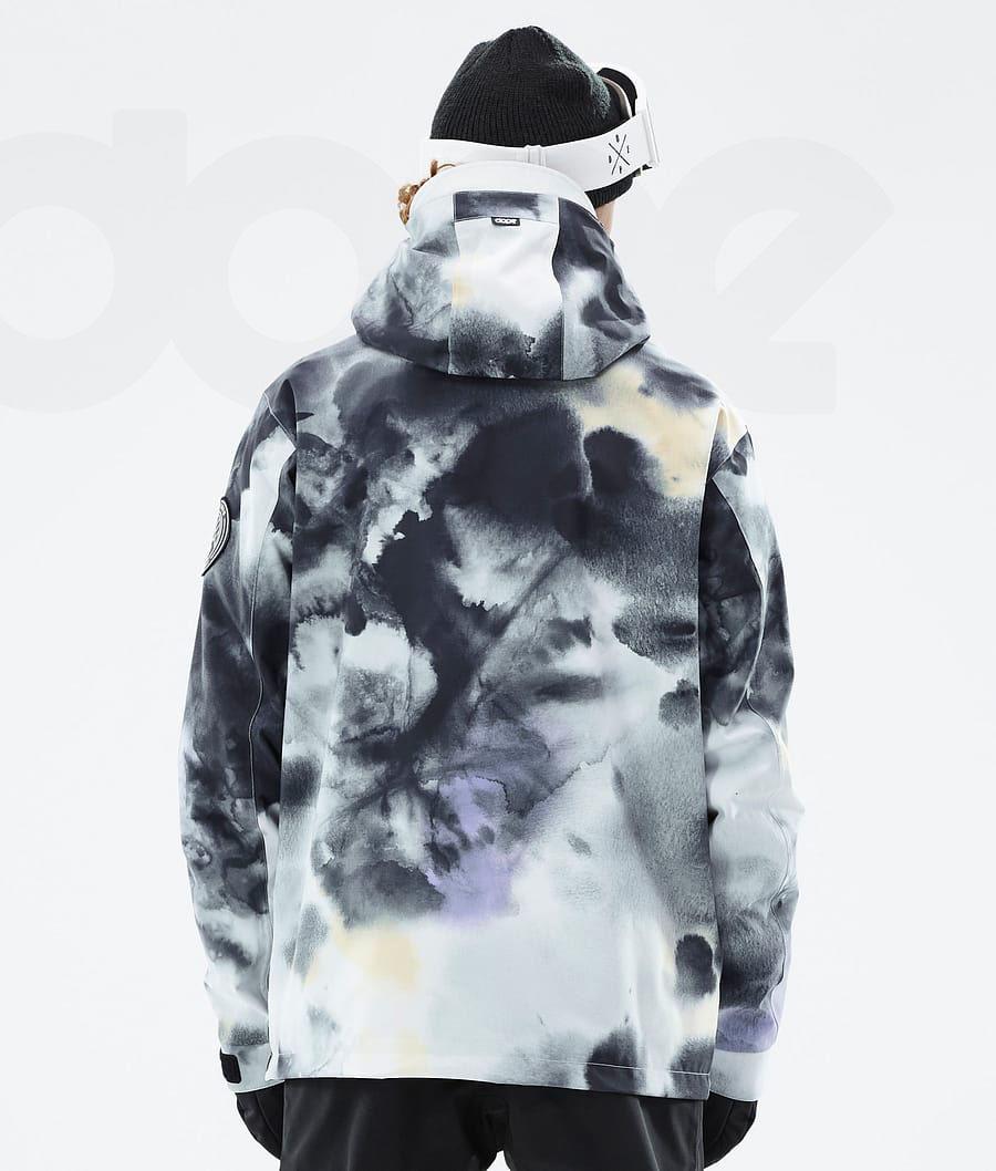 Dope Blizzard Tiedye Ski-jassen Heren Zwart Paars | NLRW2919