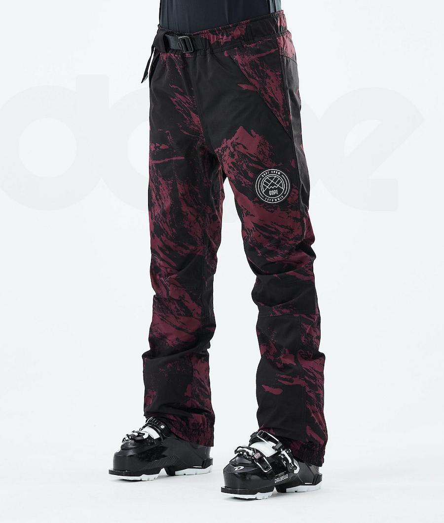 Dope Blizzard W 2021 Paint Ski Broek Dames Bordeaux | NLIS3314