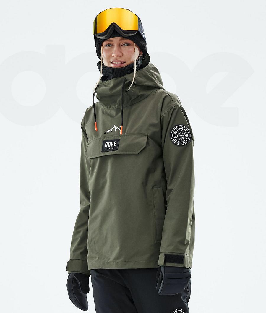 Dope Blizzard W 2021 Ski-jassen Dames Olijfgroen Groen | NLQZ3627