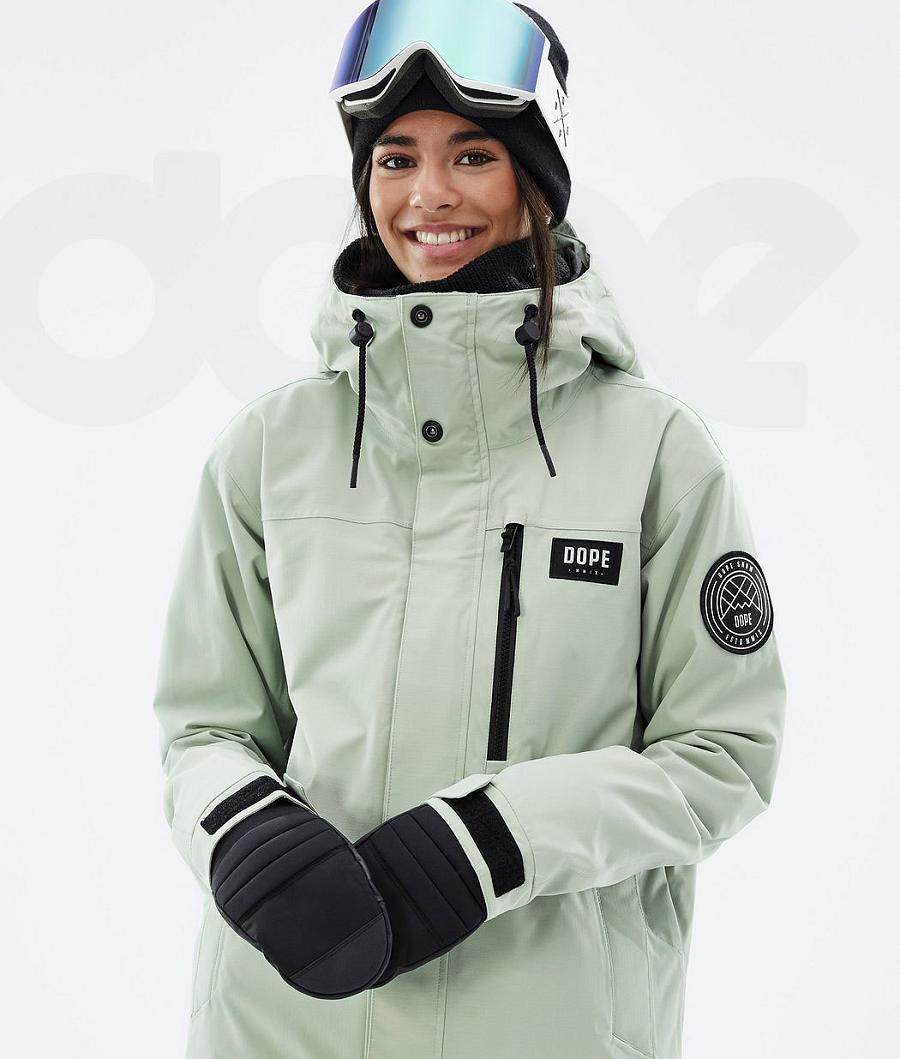 Dope Blizzard W Full Zip Ski-jassen Dames Groen | NLSO3634