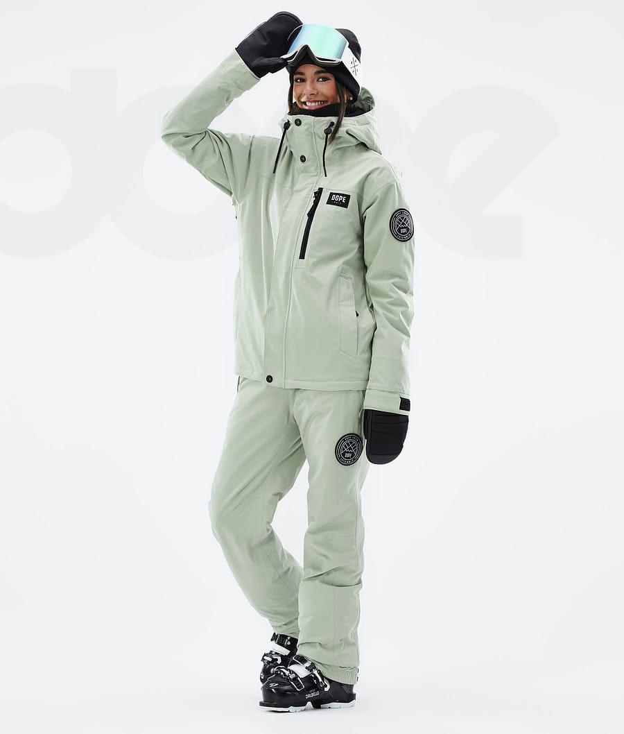 Dope Blizzard W Full Zip Ski-jassen Dames Groen | NLSO3634