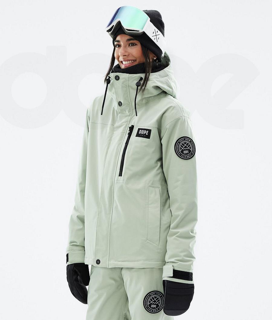 Dope Blizzard W Full Zip Ski-jassen Dames Groen | NLSO3634