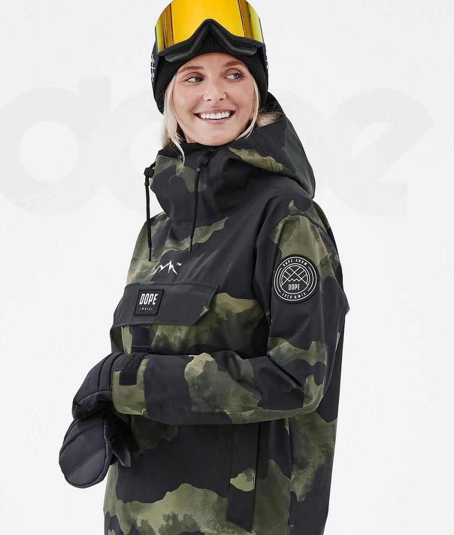 Dope Blizzard W Ski-jassen Dames Groen Camo | NLUT3621