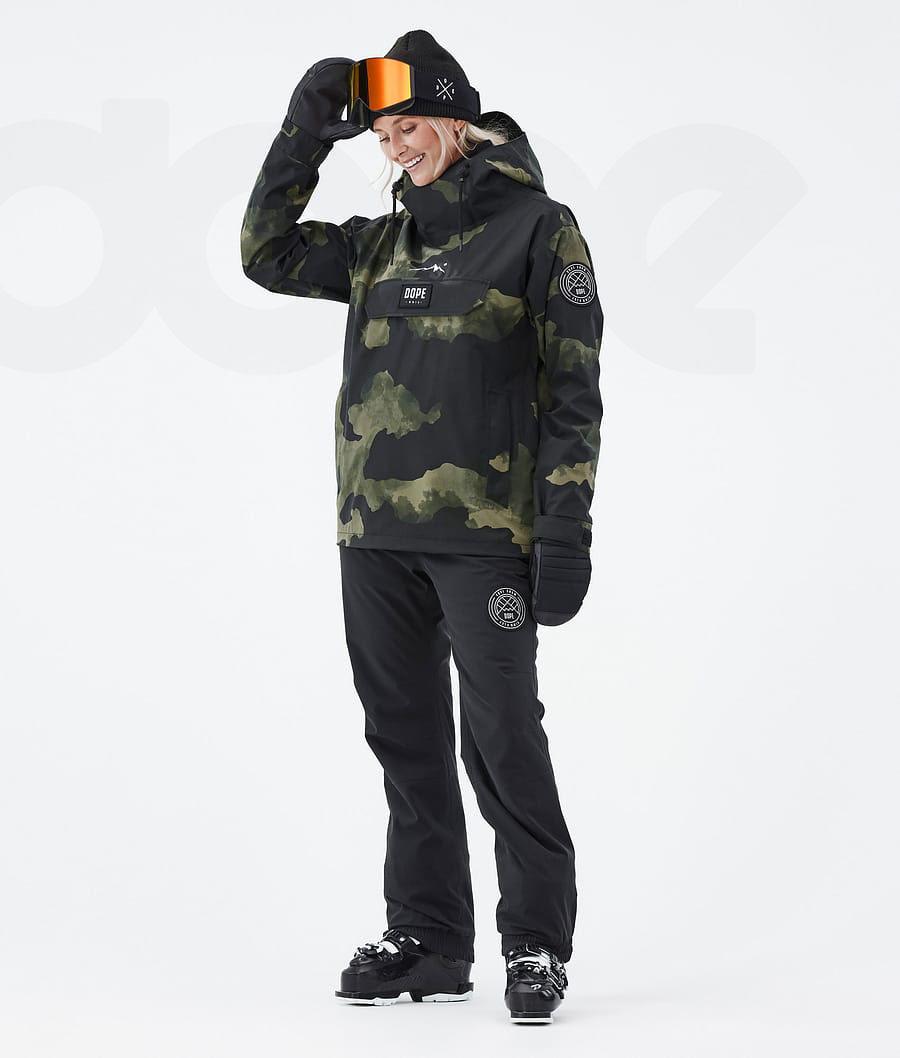 Dope Blizzard W Ski-jassen Dames Groen Camo | NLUT3621