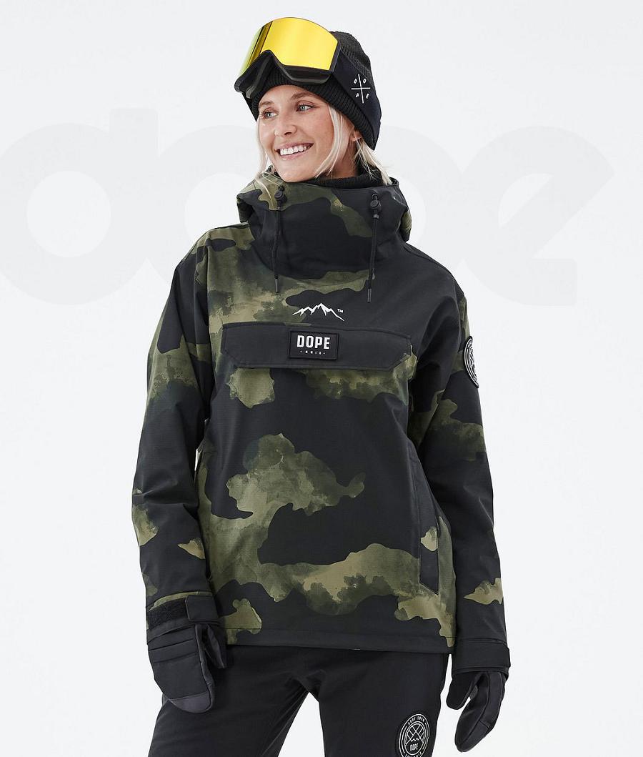 Dope Blizzard W Ski-jassen Dames Groen Camo | NLUT3621