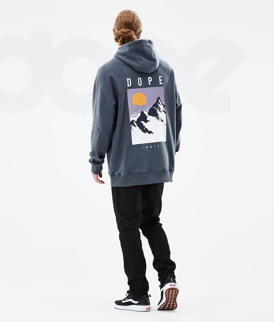 Dope Common Peak Hoodie Heren Blauw | NLPQ3002