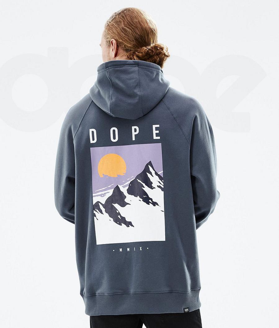 Dope Common Peak Hoodie Heren Blauw | NLPQ3002