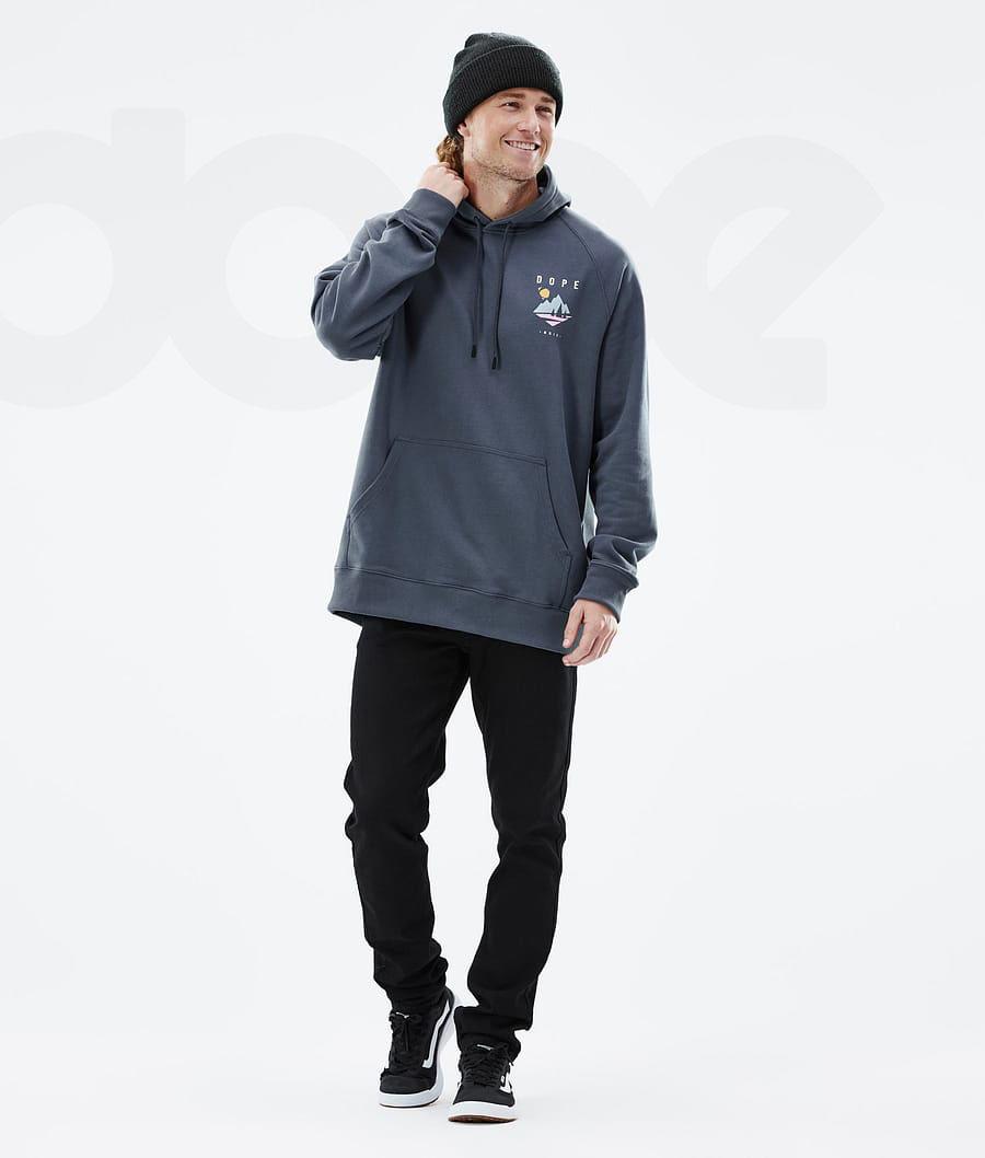 Dope Common Pine Hoodie Heren Blauw | NLIS3004