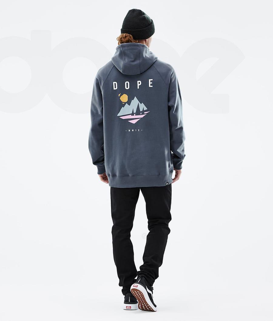 Dope Common Pine Hoodie Heren Blauw | NLIS3004