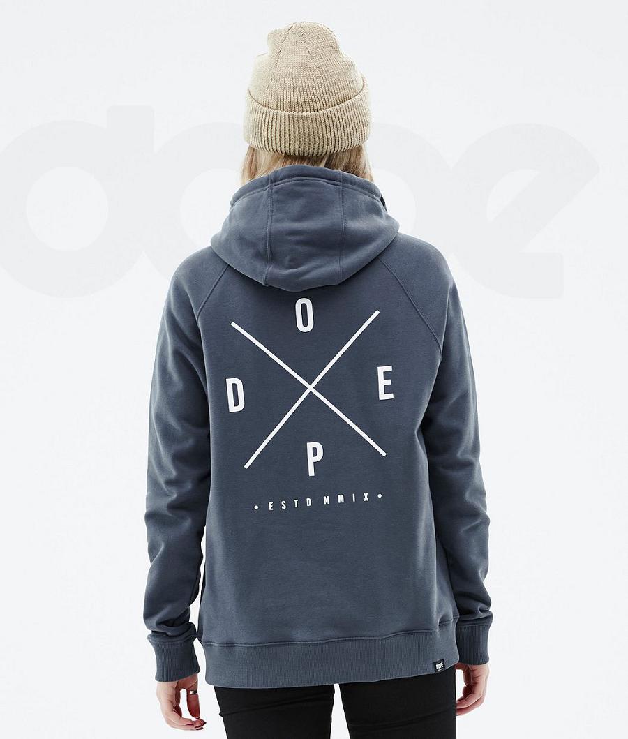 Dope Common W 2X-Up Hoodie Dames Blauw | NLUT3829