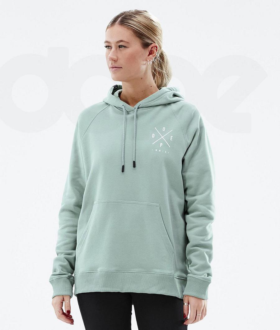 Dope Common W 2X-Up Hoodie Dames Groen | NLTV3831