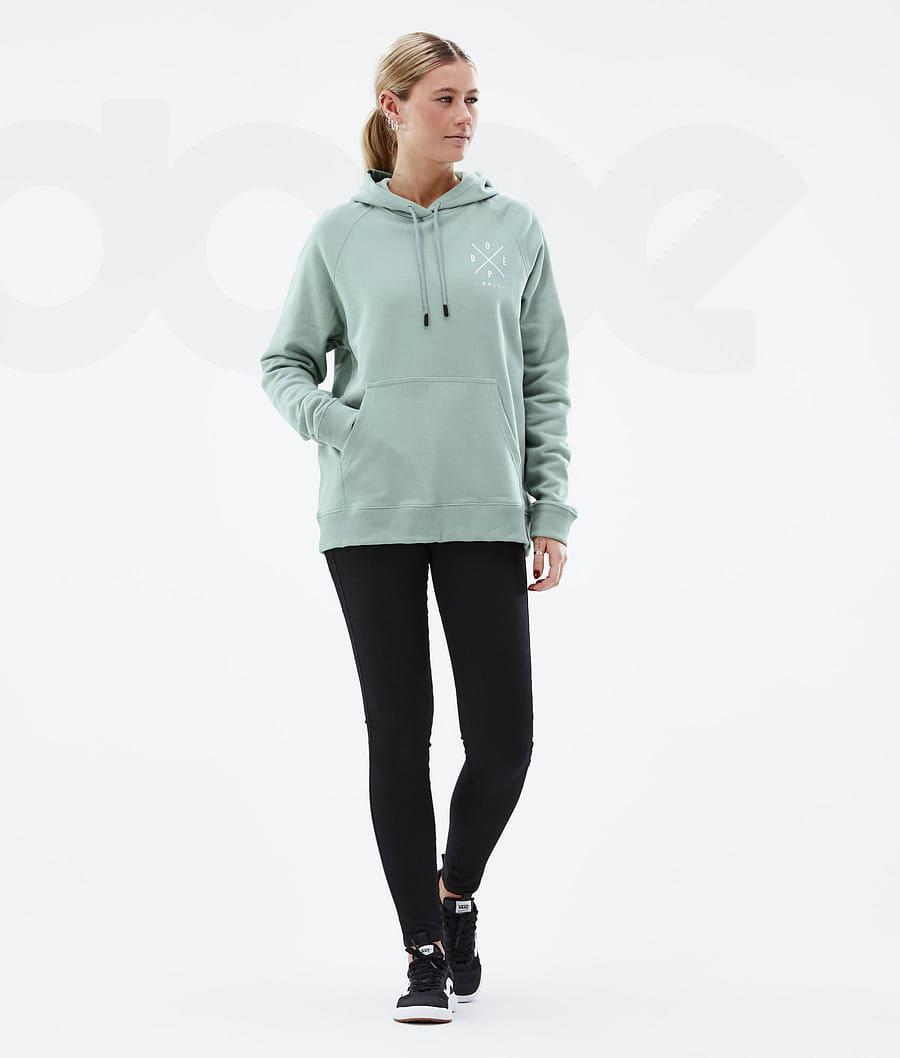 Dope Common W 2X-Up Hoodie Dames Groen | NLTV3831