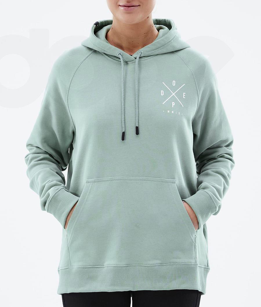 Dope Common W 2X-Up Hoodie Dames Groen | NLTV3831