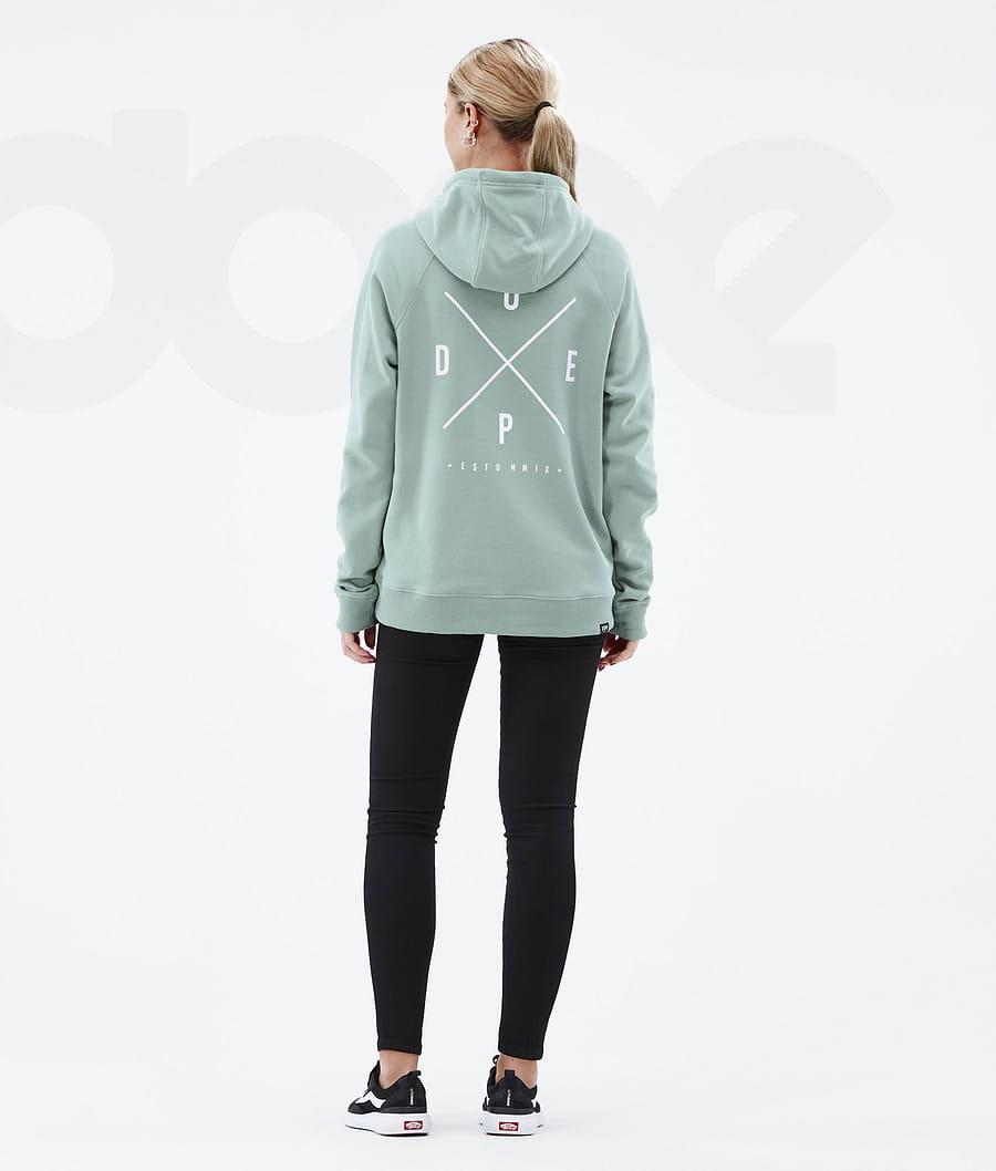 Dope Common W 2X-Up Hoodie Dames Groen | NLTV3831