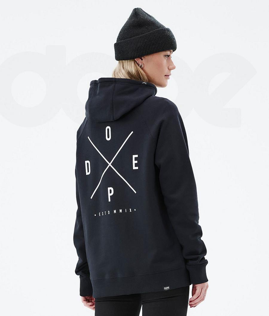 Dope Common W 2X-Up Hoodie Dames Zwart | NLRW3832