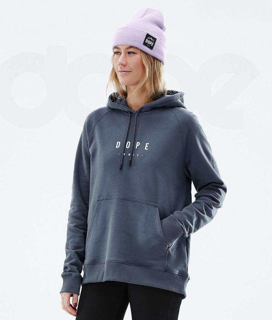 Dope Common W Peak Hoodie Dames Blauw | NLEX3833