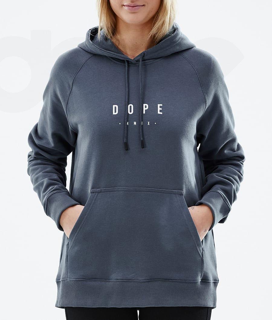 Dope Common W Peak Hoodie Dames Blauw | NLEX3833