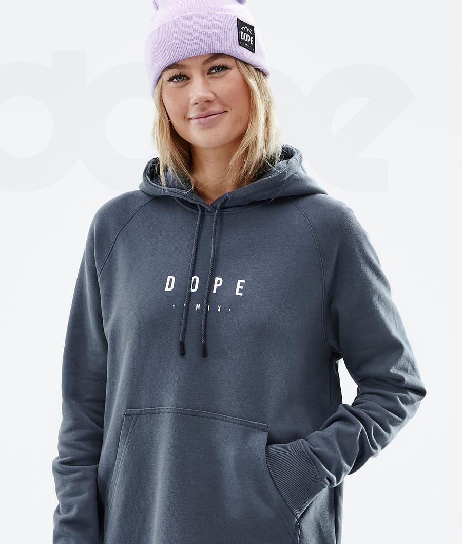 Dope Common W Peak Hoodie Dames Blauw | NLEX3833