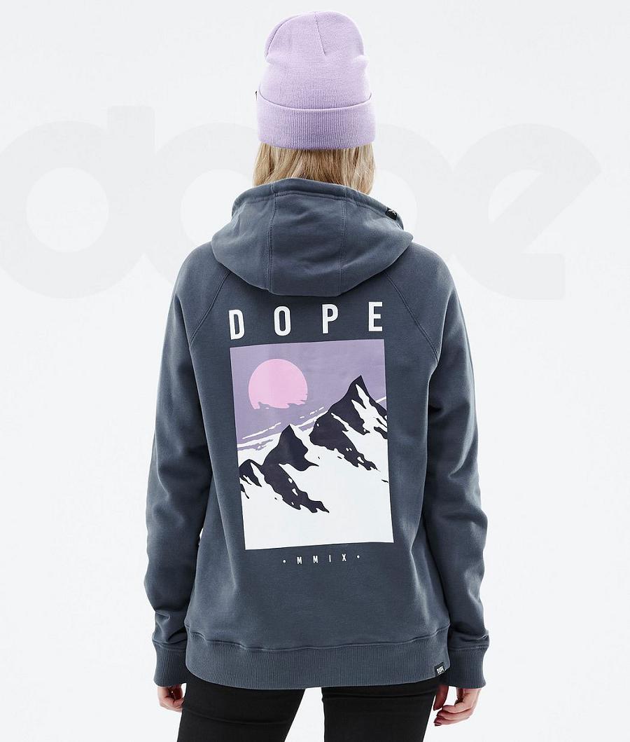 Dope Common W Peak Hoodie Dames Blauw | NLEX3833