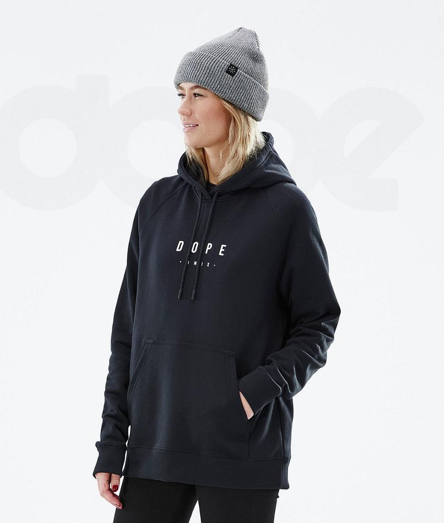 Dope Common W Peak Hoodie Dames Zwart | NLWY3834