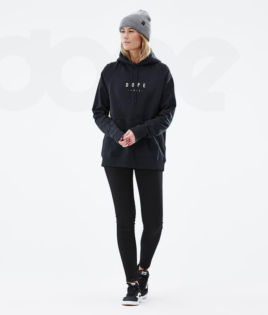 Dope Common W Peak Hoodie Dames Zwart | NLWY3834