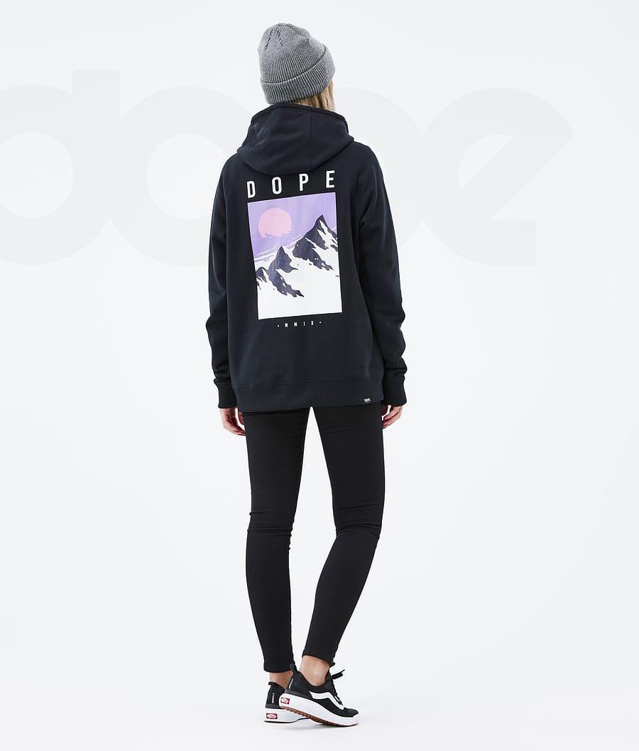 Dope Common W Peak Hoodie Dames Zwart | NLWY3834